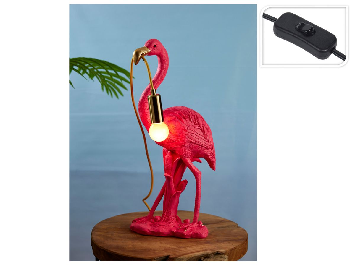 Bordlampe flamingo 45 cm rosa