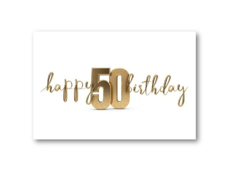 Happy birthday, 50 år | 10x15 cm