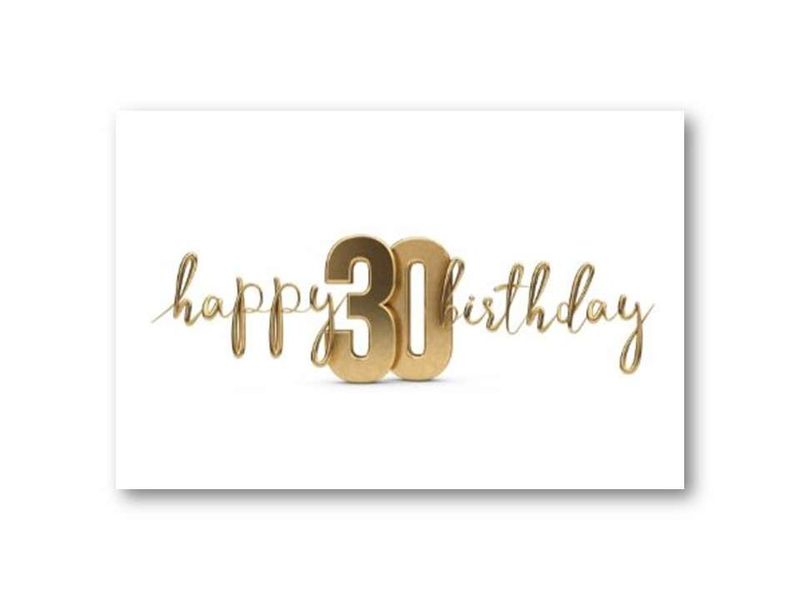 Happy birthday, 30 år | 10x15 cm
