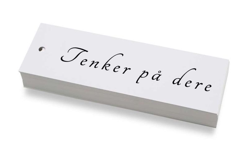 Tenker på dere | 5x15 cm