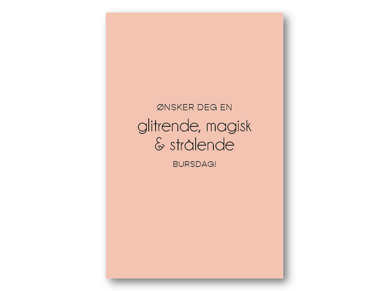 Glitrende bursdag | 10x15 cm