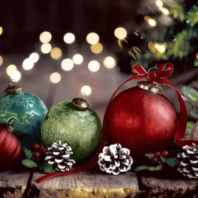 Hovedbilde Servietter, Classic Baubles, vanlig 33x33 cm