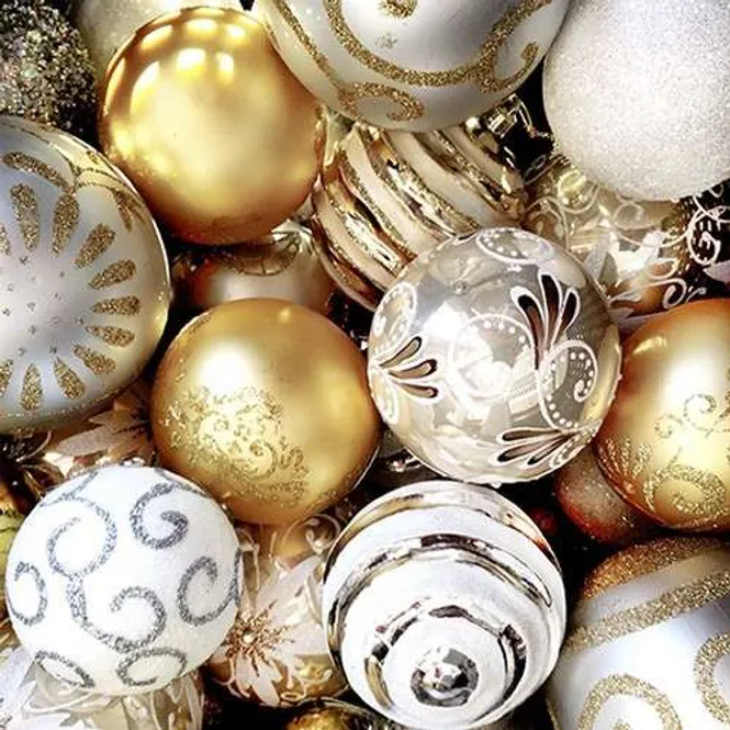Hovedbilde Servietter | Golden Baubles napkins | Vanlig