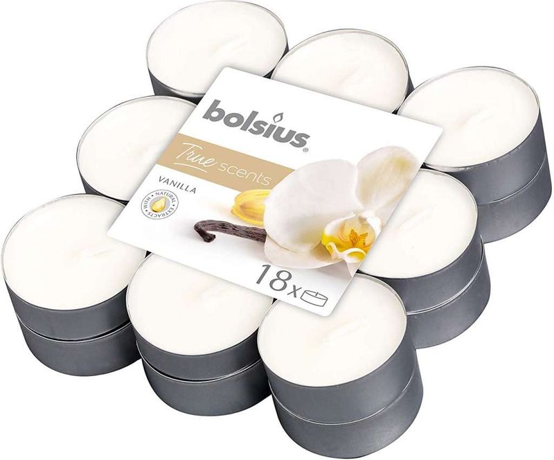 Duftelys, telys 18pk, Vanilje