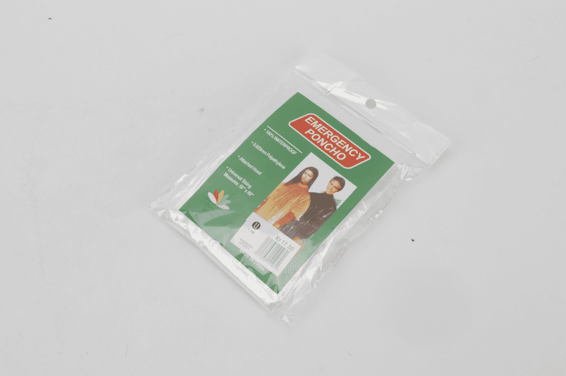 Regnponcho, gjennomsiktig.