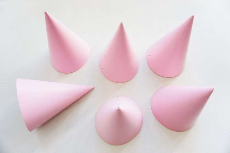 Partyhatt, papp, 6 stk, rosa