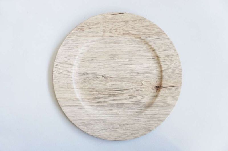 Dekketallerken, trestruktur, 33 cm