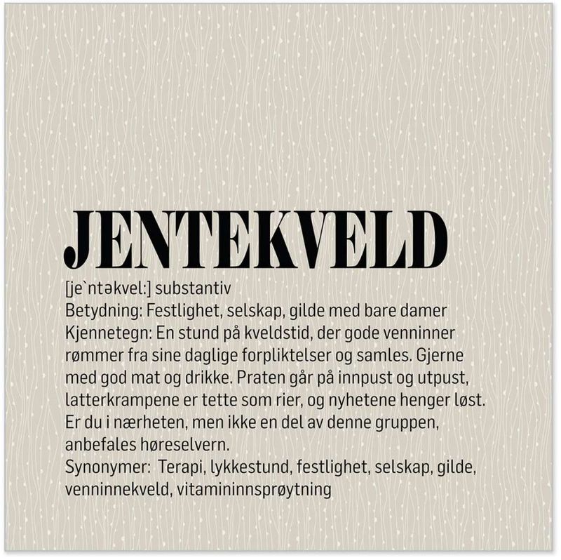 Serviett Definisjon Jentekveld beige/sor