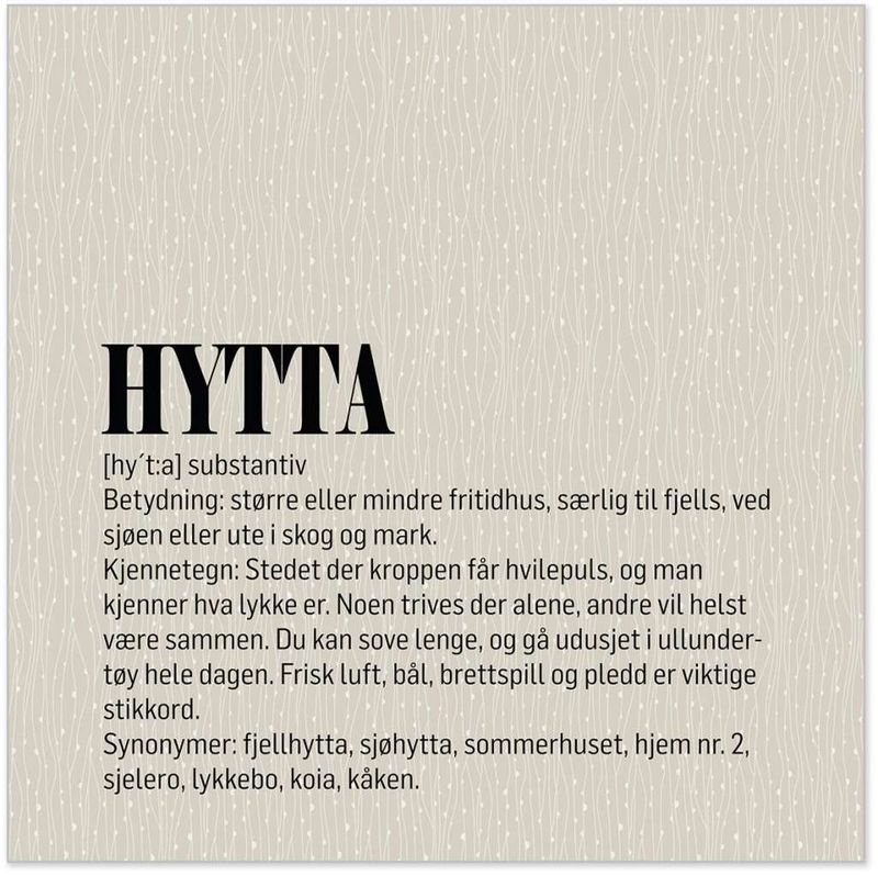 Serviett Definisjon Hytta beige/sort