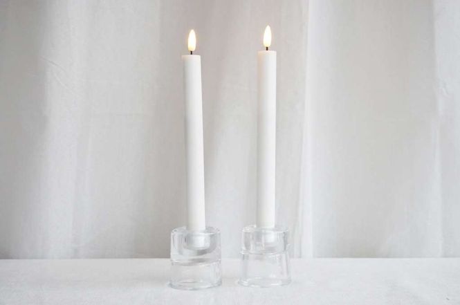 Hovedbilde 2 stk LED stearinlys, hvit