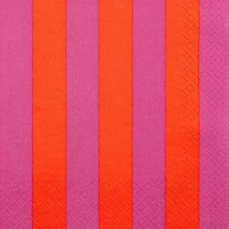 Servietter, Enkle striper fuksia, vanlig