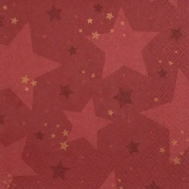 Hovedbilde Servietter, Starshine red, vanlig