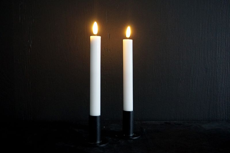 2 stk LED stearinlys, hvit
