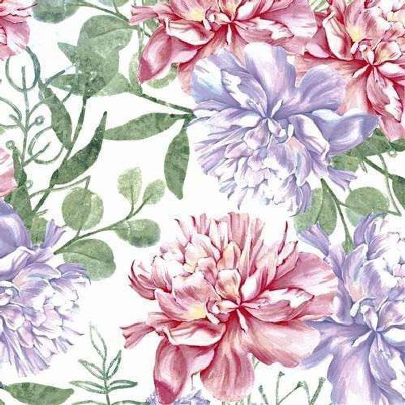 Servietter, Pastellblomster, vanlig