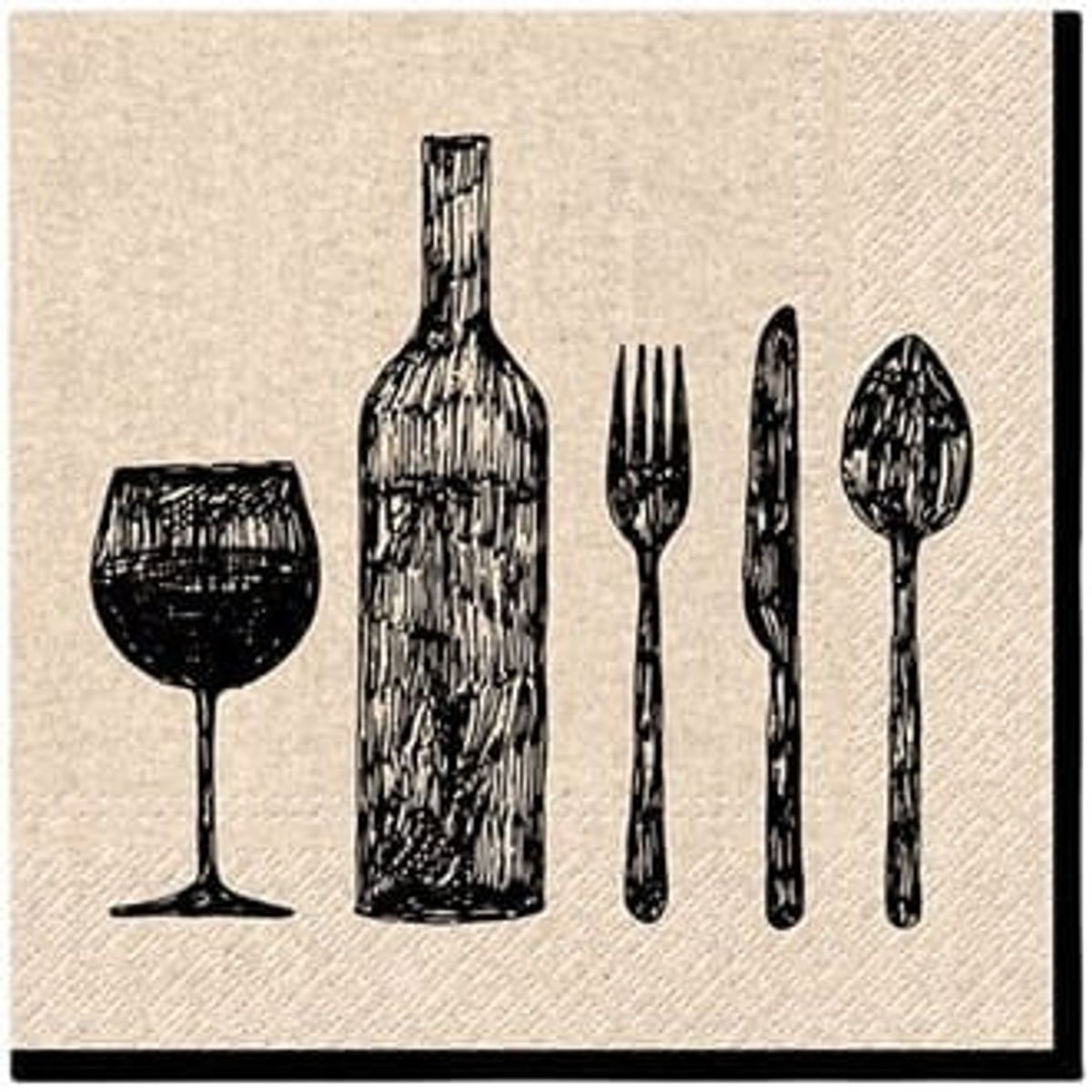 Servietter, Middagssett, vanlig