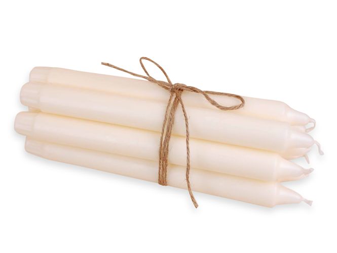 Hovedbilde Ren stearinlys 24 cm, 8 pk, Elfenben